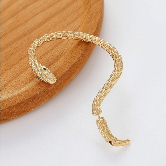 Wrap Around Rhinestone Snake Earrings, Reputation Snake Earring - Picture 2 of 5